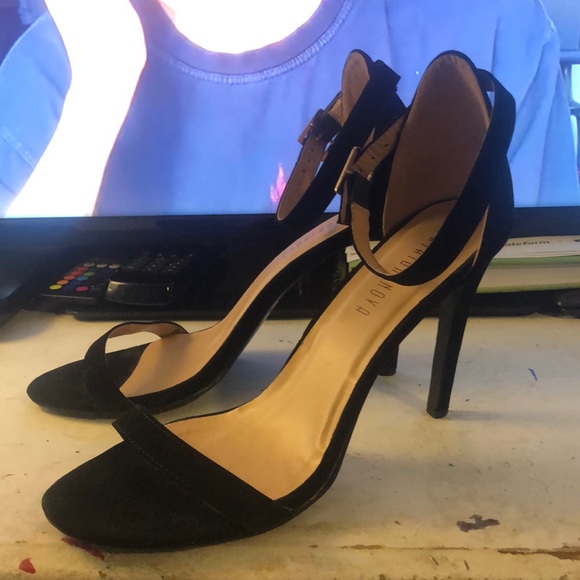 Fashion Nova Black Strappy Stilettos - Picture 2 of 3